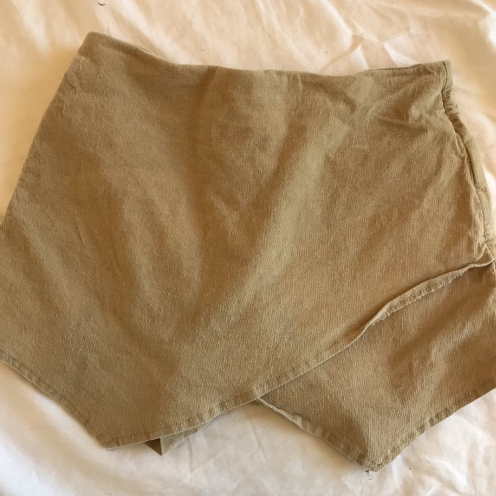 Crossover Tan Wrap Skort